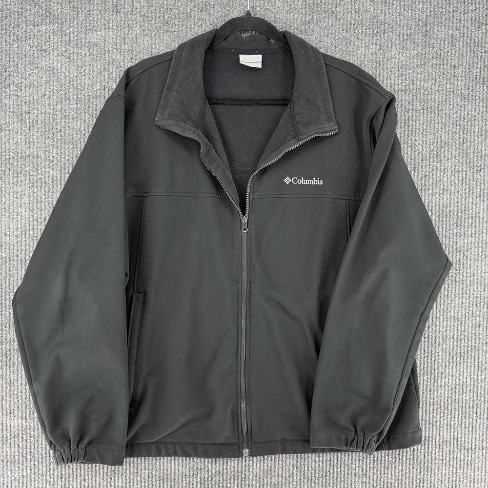 Columbia zip jacket plus size womens 1X basic chore coat black comfortable